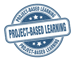project-based learning stamp. project-based learning label. round grunge sign