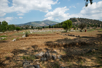 The ancient city of Eretria Euboea Greece