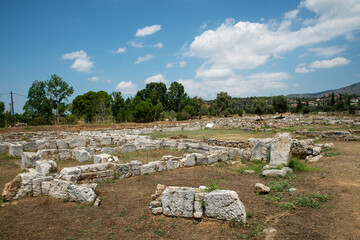 The ancient city of Eretria Euboea Greece