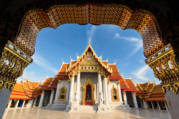 Obraz premium The Element of Thai Temple Architecture Style (Wat Benchamabophit)