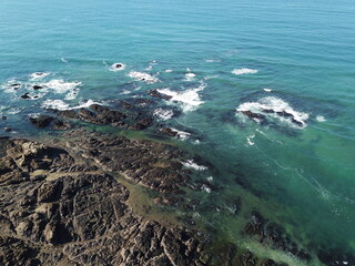 The govelle Beach view from the sky et Batz-sur-mer