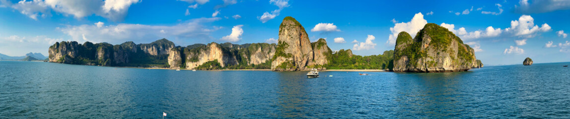Plakat Railay Beach panoramic aerial view, Thailand. It is a small peninsula between the city of Krabi and Ao Nang