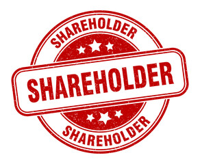 shareholder stamp. shareholder label. round grunge sign