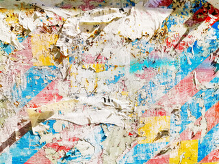 Fototapeta na wymiar Old ripped blank torn grunge posters texture background
