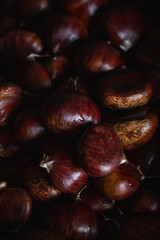 close up of chestnuts