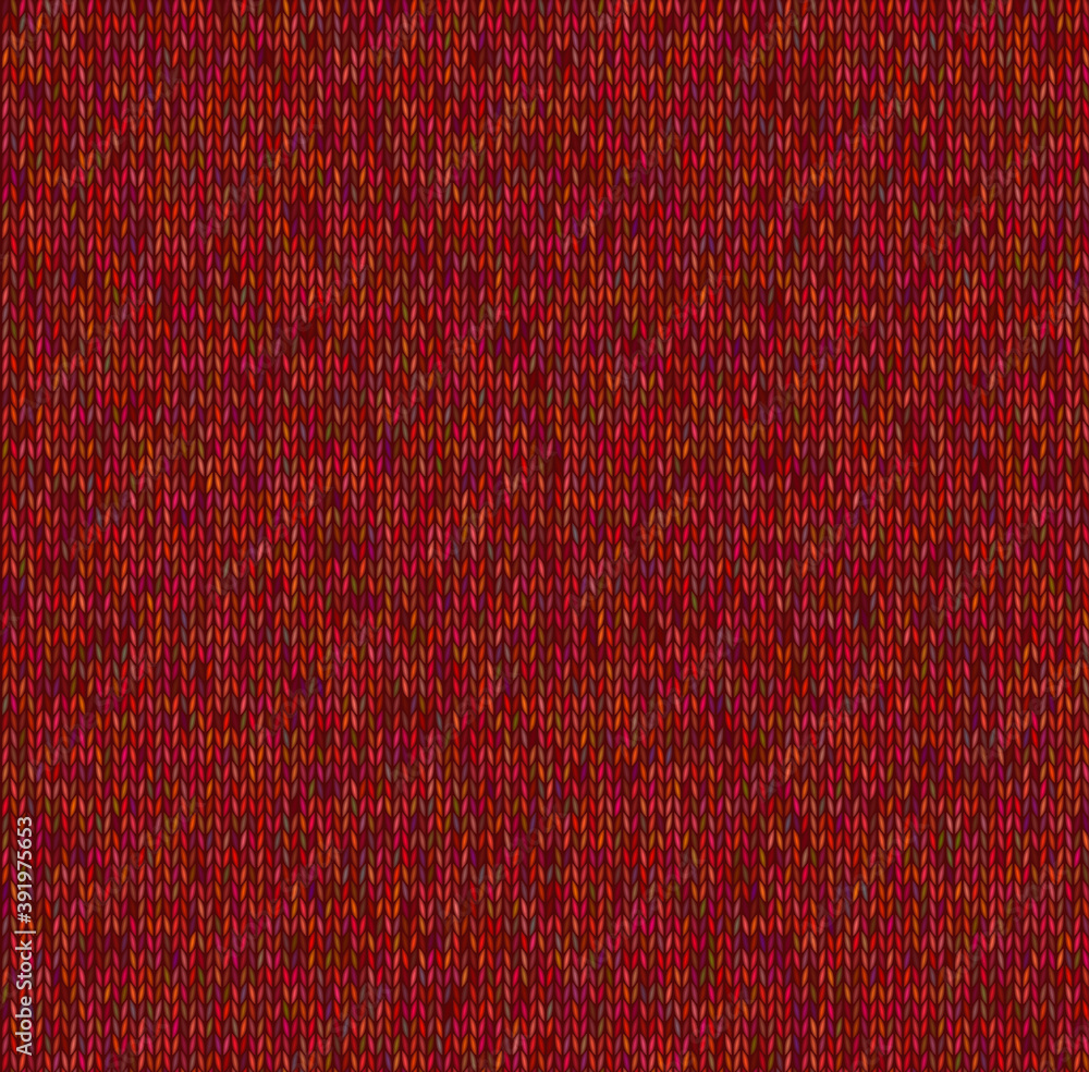 Poster knitted textured background with empty place for text.. knit geometric ornament knitted pattern. vec