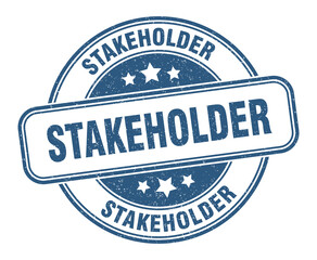 stakeholder stamp. stakeholder label. round grunge sign