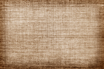 Brown linen fabric texture or background.