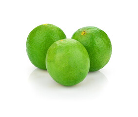 Citrus lime fruit isolated on white background cutout