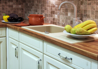 Kitchen, vegetables, interior, house, home.