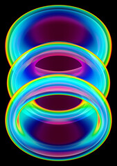 Rainbow Fashionable 3D shape abstraction for design