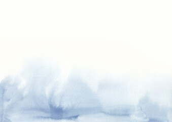 Watercolor abstract winter background. Light texture