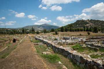 The ancient city of Eretria Euboea Greece