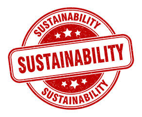 sustainability stamp. sustainability label. round grunge sign