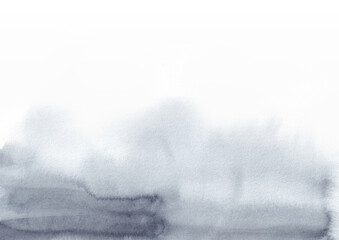 Smoke in the fog. Abstract watercolor ombre background
