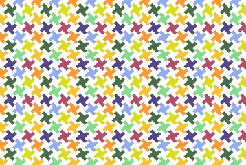 houndstooth seamless pattern on white background.