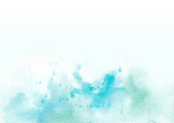 Fototapeta na wymiar abstract blue watercolor background with splashes