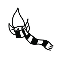 Vector illustration of a christmas elf isolated