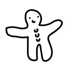 Gingerbread man vector illustration