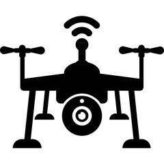 
Drone quadcopter solid icon 
