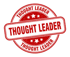 thought leader stamp. thought leader label. round grunge sign