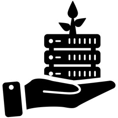 
Solid icon of wifi signals and a server showing server signal strength and connectivity
