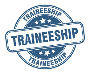 traineeship stamp. traineeship label. round grunge sign