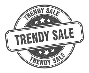 trendy sale stamp. trendy sale label. round grunge sign