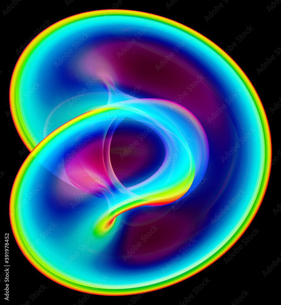 Poster fashionable 3d shape abstraction for design