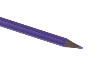 Blue color pencil for art isolated on the white