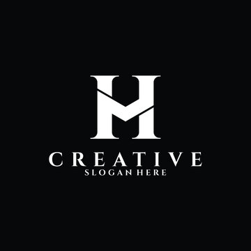 Letter HM luxury logo design vector