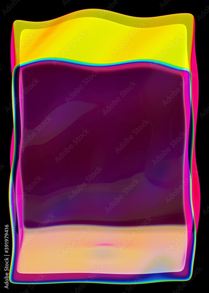 Poster fashionable 3d shape abstraction for design