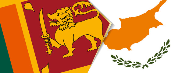Sri Lanka and Cyprus flags, two vector flags.