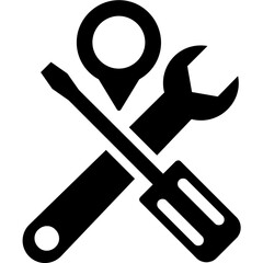 
Screwdriver and wrench with location pointer

