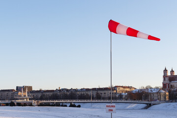 blue sky and flag