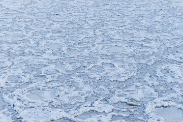 frozen river, ice texture, snow, lake