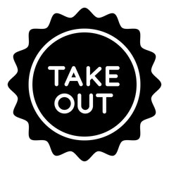 Jagged silhouette fork and knife takeaway icon...