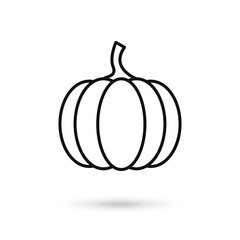 Pumpkin flat design vector illustration. Vector illustration for web and mobile app