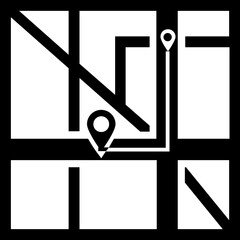 
Location map glyph style icon 
