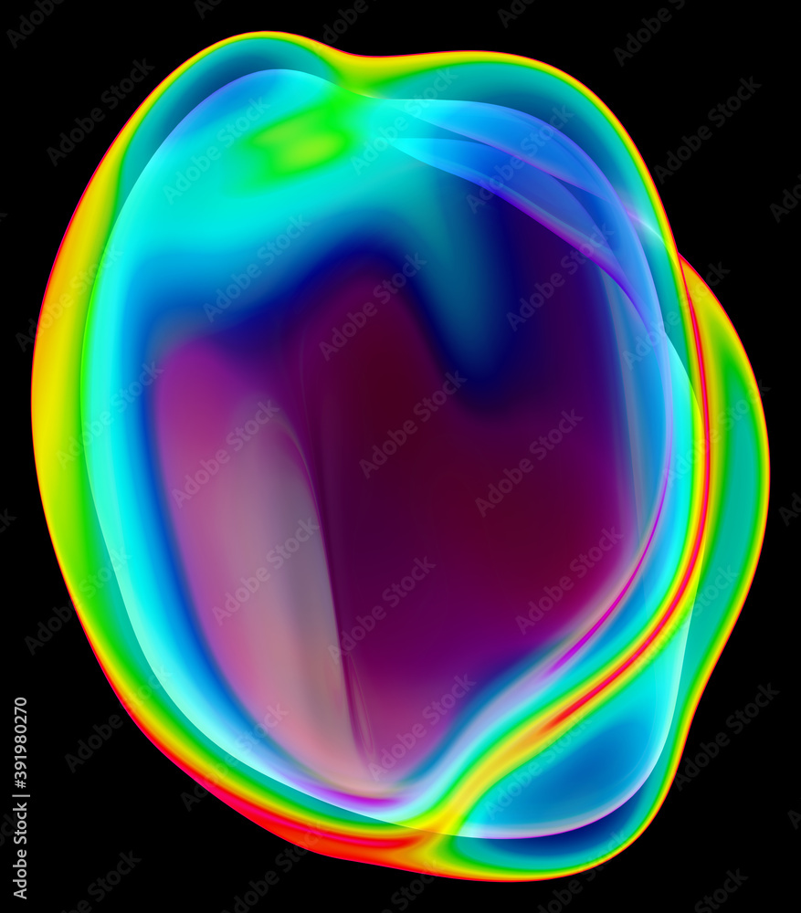 Poster fashionable 3d shape abstraction for design