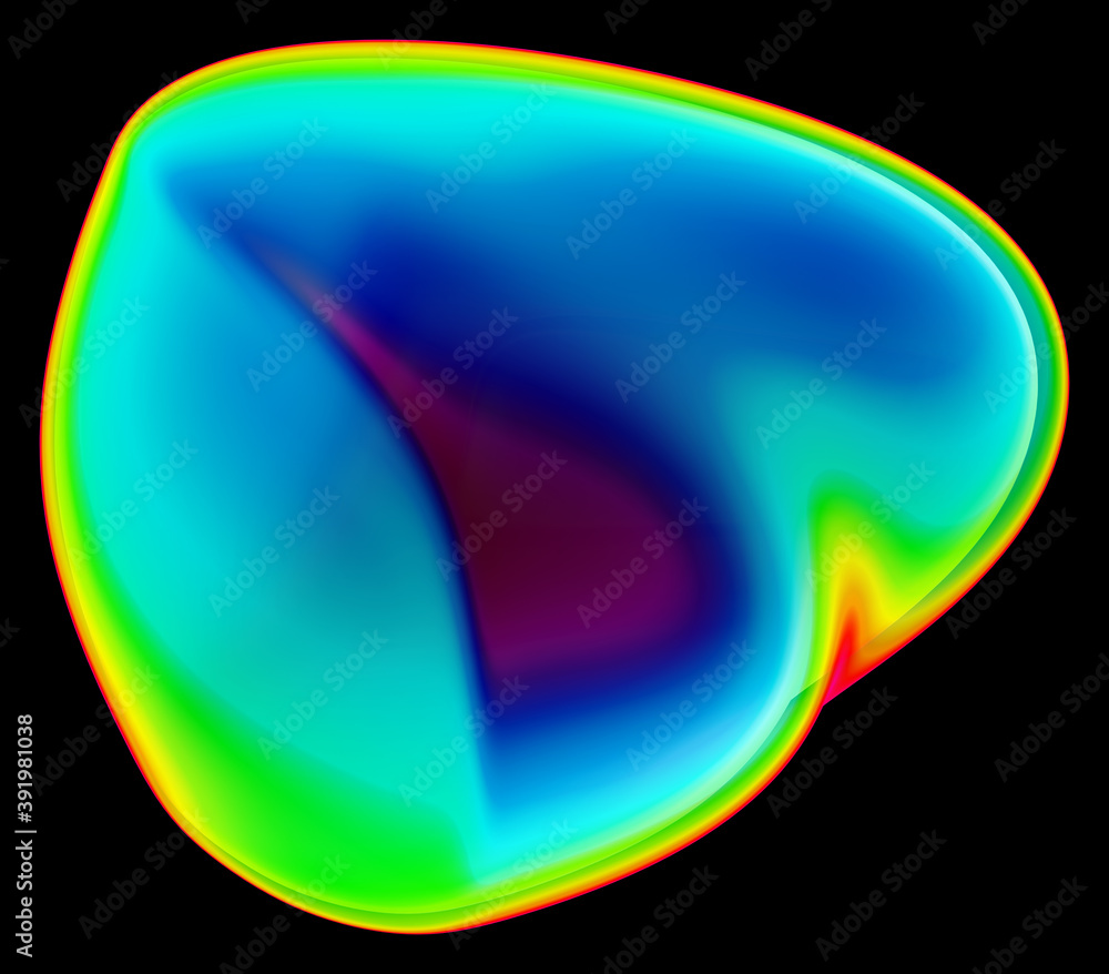 Poster fashionable 3d shape abstraction for design