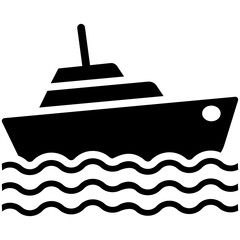 
A sailboat moving on ocean
