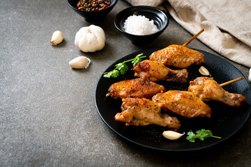 grilled chicken barbecue with pepper and garlic