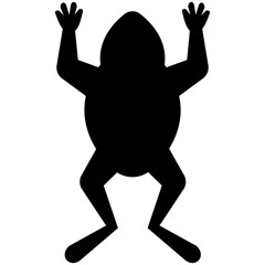 
Floating frog solid icon 
