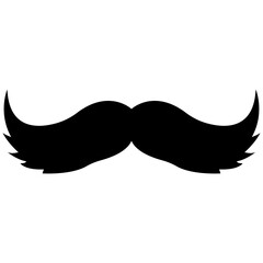 
Solid icon design of handlebar mustache
