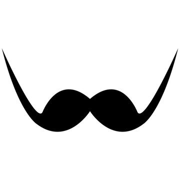 
Dali Mustache Taken After Humorist Mustache Style, Designed In Glyph Icon Style
