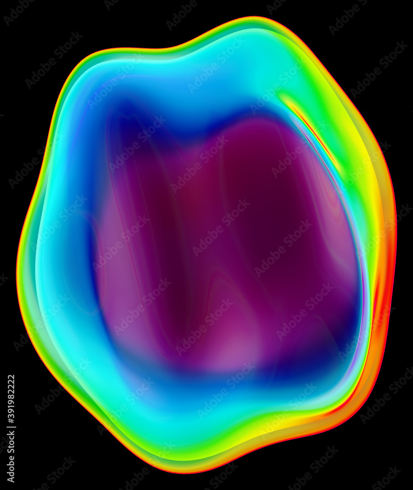 Poster fashionable 3d shape abstraction for design