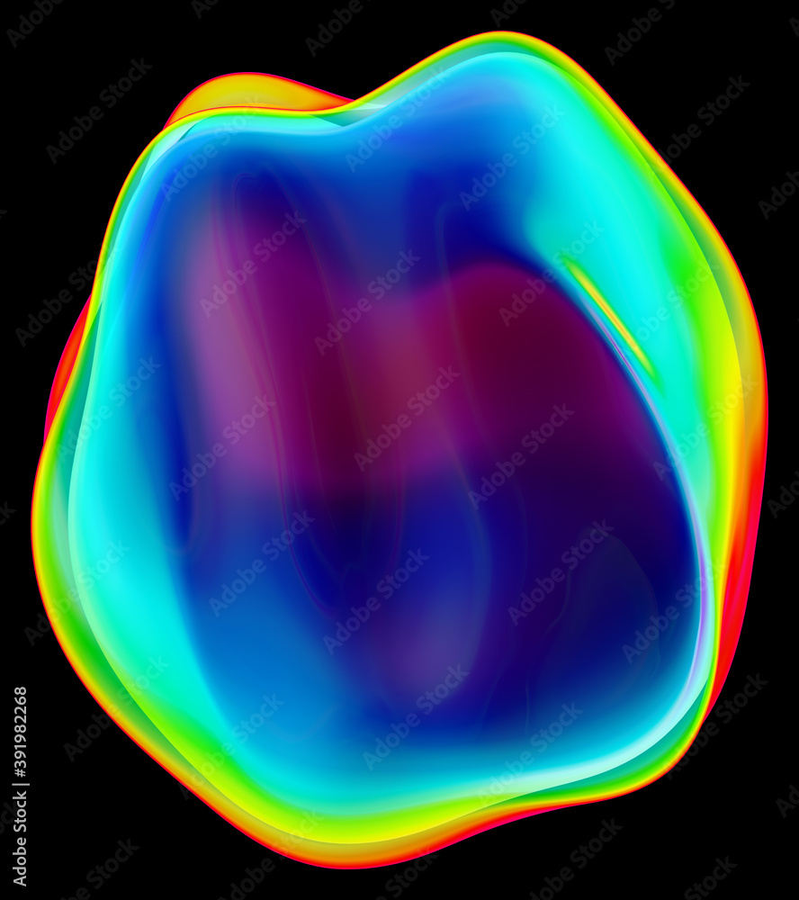Poster fashionable 3d shape abstraction for design