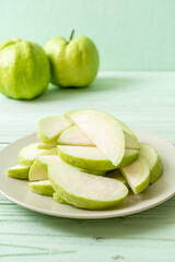 fresh guava fruits sliced