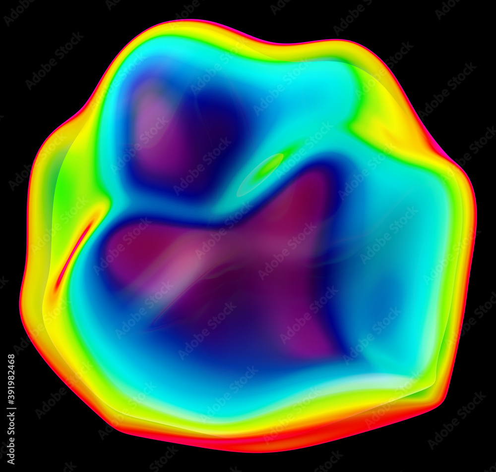 Poster fashionable 3d shape abstraction for design